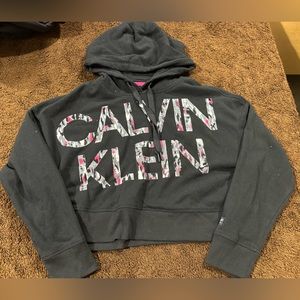 Calvin Klein Cropped Hoodie - Size Large